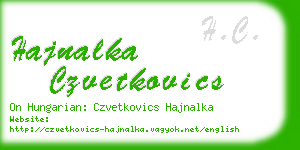 hajnalka czvetkovics business card